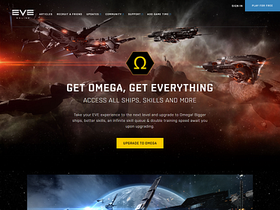 Get Omega, get everything! gaming mmo spaceships website yellow