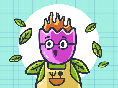 NFT Illustration - Cute Fire Leaf art blockchain character creative nft crypto cute character cute illustration cute nft illustration nft nft art nft artwork nft character nft commission nft drawing nft fiverr nft games nft illustration nft image non fungible token