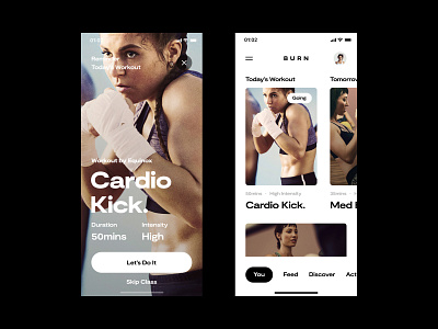 Daily UI #62 // Workout Of The Day app app design clean ui daily ui design fitness fitness app layout design light ui minimal mobile app mobile app design photography type layout typogaphy ui workout workout app