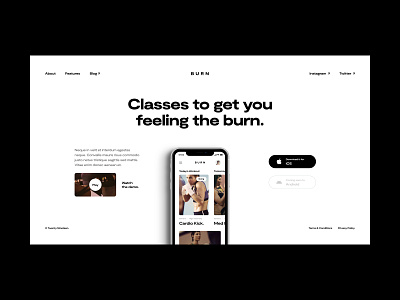 Daily UI #74 // Download App app app website branding clean ui daily ui design fitness fitness app light ui minimal mobile app simple type layout ui web design web ui website design