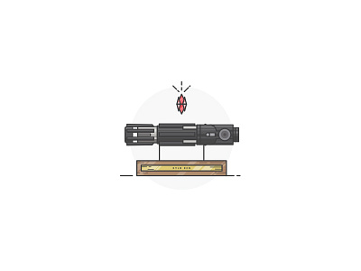 Lightsaber - Kylo Ren force awakens kylo ren lightsaber line art star wars the first order vector