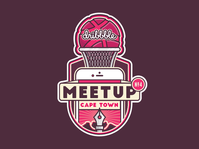 Dribbble Cape Town Meetup - Badge badge cape town dribbble colours dribbble meetup illustrator iphone meetup meetup badge silver bucket winners sticker vector winning