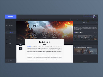 GrubGaming - Platform ( forthcoming w/ notifications ) clean ui dark ui gaming gaming platform interface design simple ui ©nealhampton