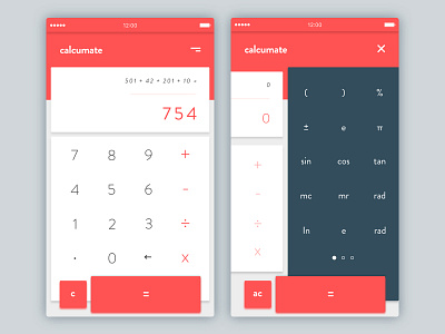 Daily UI - 004 - Calculator by Neal Hampton on Dribbble