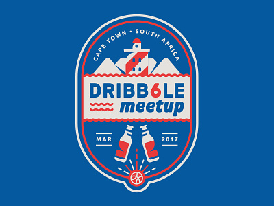 March Cape Town Dribbble Meetup badge badge design dribbble meetup illustration logo meetup