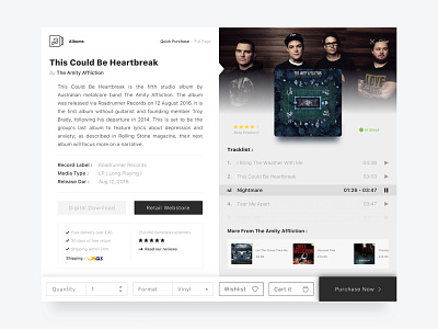 Daily UI #012 E-Commerce Shop daily ui daily ui challenge desktop e commerce light ui modal music purchase shopping ui