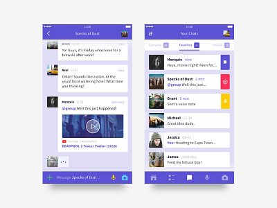 Daily UI #013 Direct Messaging app chat chat app clean ui daily ui 013 messaging mobile app network social ui user interface