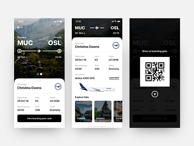 Daily UI #024 // Boarding Pass 23 airlines boarding pass clean ui daily ui flight light ui minimal mobile app plane ui