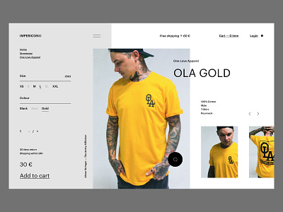 Daily UI #33 // Customise Product clean ui clothing brand customize product daily ui interface light ui minimal product shopping typography ui web design website