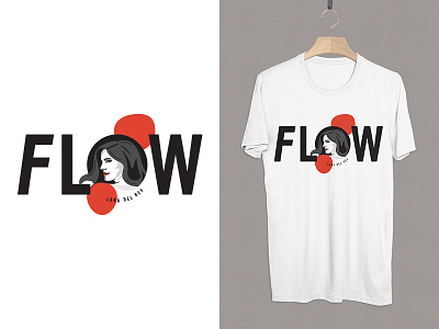 Flow Festival 2017 Custom Merch - Tee #1 Lana brand festival finland flow helsinki illustration lana del rey music red