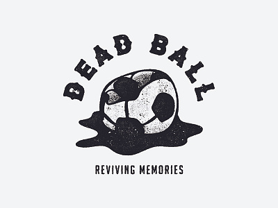 Dead Ball logo black branding clothing fashion football hand drawn handdrawn illustration logo soccer texture white