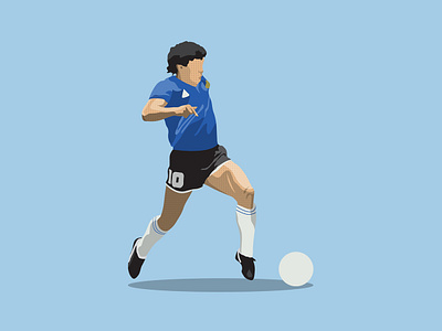 Diego Maradona 1986 1986 80s action argentina ball classic diego maradona football football designs futbol illustration illustration art maradona retro football running soccer world cup