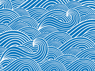 Sea pattern blue hand drawn illustration line art lines overlapping pattern pattern art pattern design sea water waves