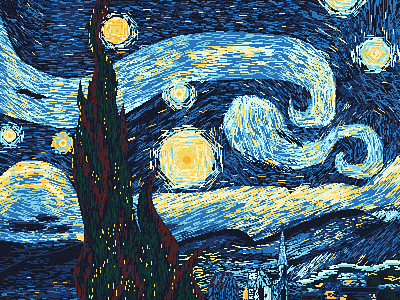 Starry Night illustration