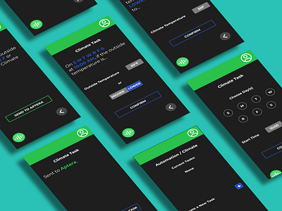 Climate Automation app aptera branding design ui ux