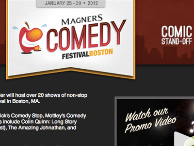 Magners Comedy Website logo typography web web design