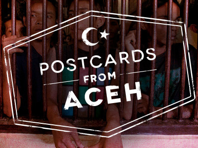 Postcards from Aceh editorial illustration