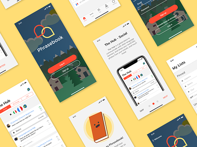 Phrasebook iOS Concept app branding design flat ios mobile ui ux
