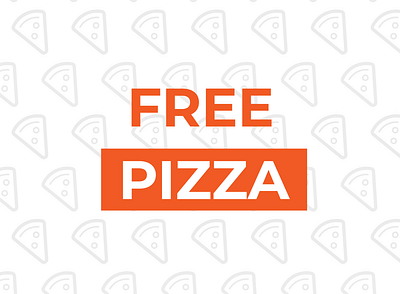 Free Pizza! design flat free icon pizza typography vector