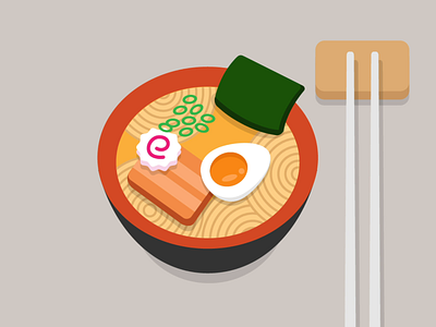 Ramen animated animated gif animation animation 2d chopsticks egg flat design food foodie japanese motion motion design motion graphics noodles nori ramen vector