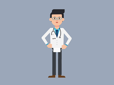 Doctor wearing face mask 2d animation after effects animated animation character character animation coronavirus covid covid19 doctor explainer facemask flatdesign mask motion design motiongraphics protection safety stethoscope virus