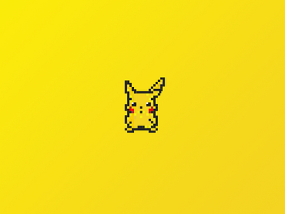 Pikachu 8bit art pikachu pokemon pokemongo yellow