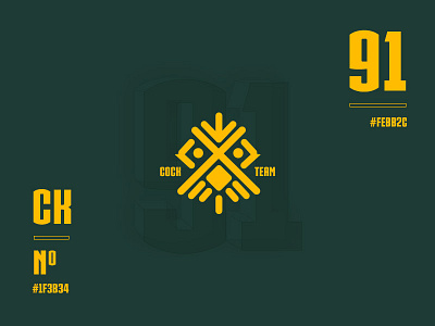 Cock Team 2018 art cock colors design green logo team type typography yellow