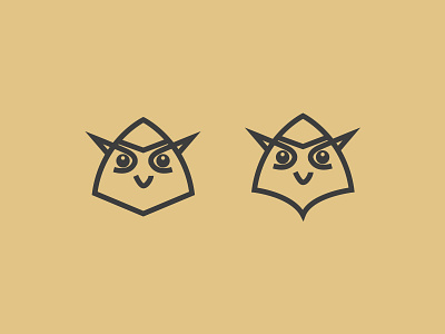 Happy Owl art happy lineart linelogo logo owl smile