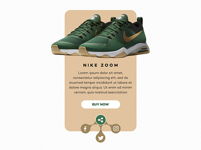 Daily UI #010 Social Share 010 app art best buy dailui daily facebook gold green instagram mobile nike product share shoes social social media sport twitter