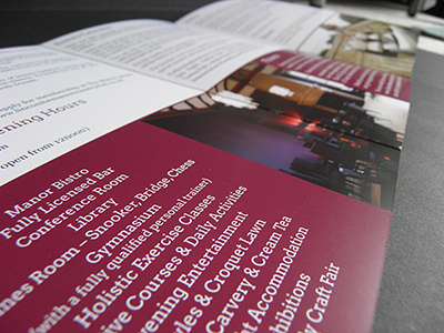 Brochure Design for Country Club brochure print