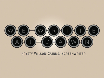 We Write at Dawn (Screenwriting) branding design logo