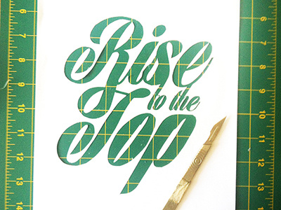 Hand cut typography cutout typography