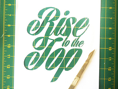 Hand cut typography