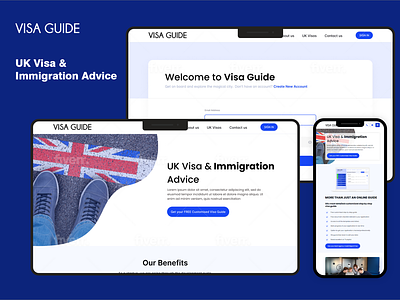 Visa Guide Web Design UI. app design branding graphic design illustration logo party pet adopt app design ui ux