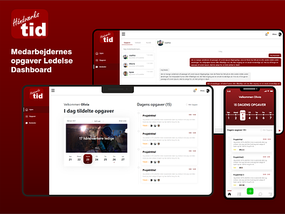 Medarbejdernes opgaver Ledelse Dashboard app design branding employees management graphic design ui ux