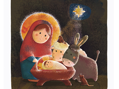 The Nativity of Christ animals bird christ christmas jesus jesus christ lamb maria mother of god mouse nativity star