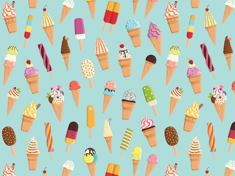 Pattern with ice cream by Natalia Dekalo on Dribbble