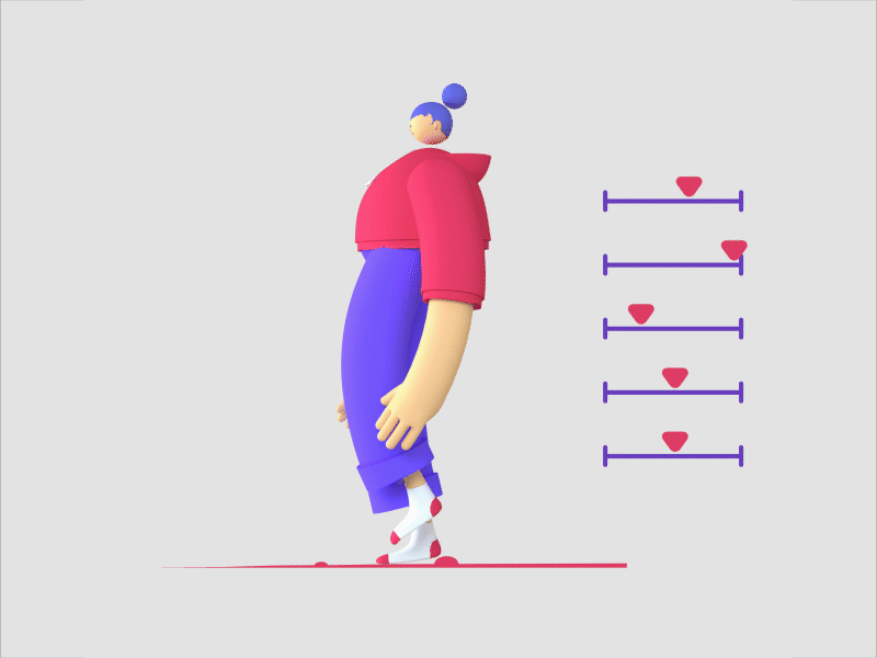 Our girl walkcycle 3d gif cinema4d walkcycle