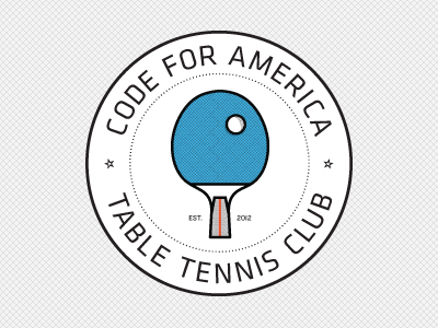 Code for America — Table Tennis badge ping pong