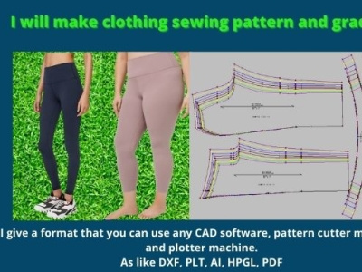 Women's Lagging cad pattern pattern maker sewing