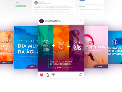 Social Media | Nova Farma design facebook flat instagram posts social media design