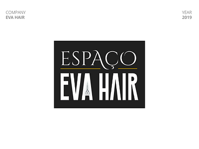 Evahair branding design flat hair salon hairstyle illustration logo logo design typography vector