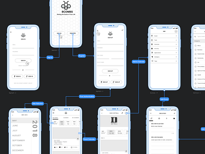 B Combs  App Navigation and Wireframes