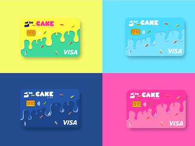Cake Cute - Credit Card bank brand design branding card credit card debit card design discover graphic design illustration mastercard name card organic pattern payment method premium card treecard visa