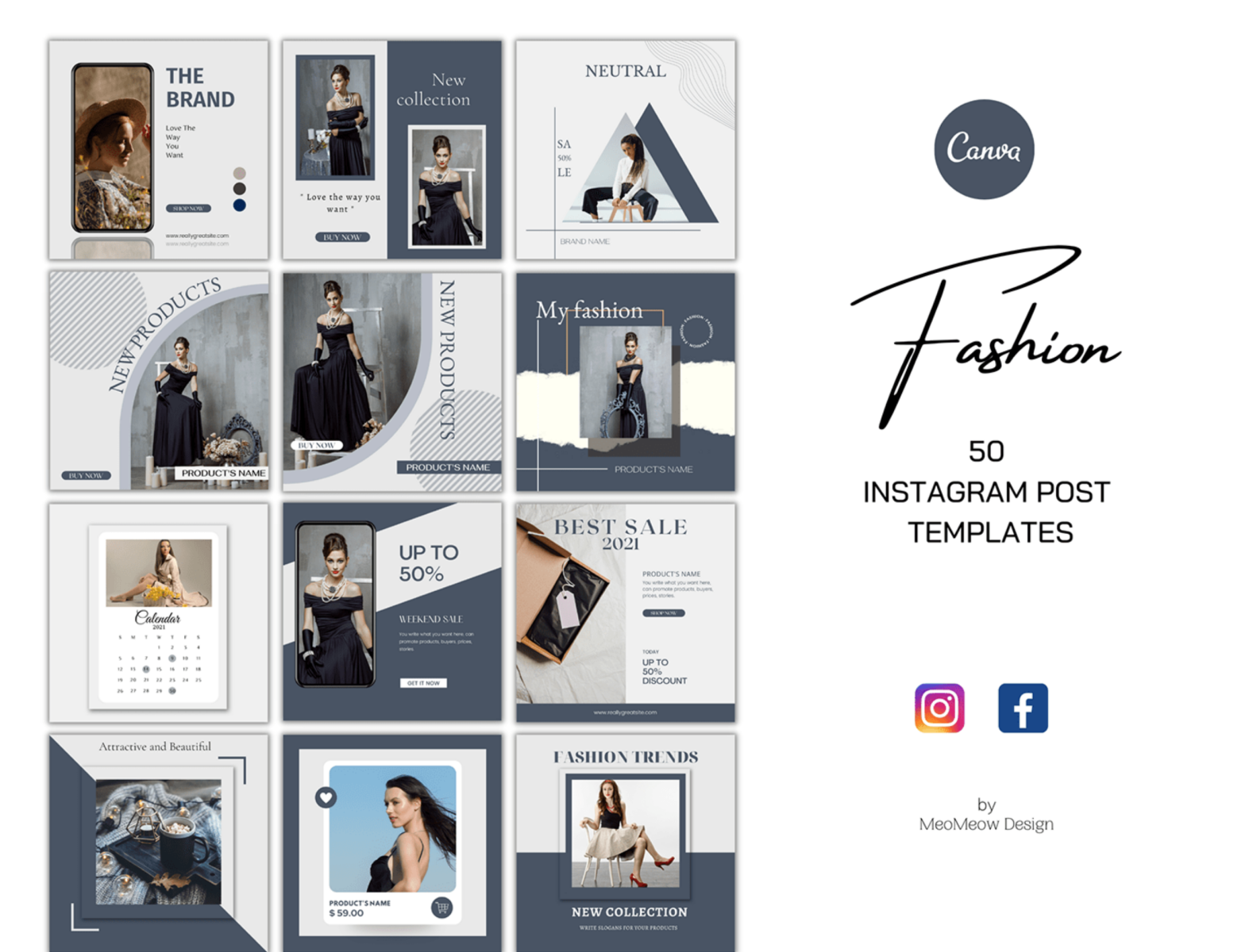 Template Instagram Fashion - Social Media Post by meowmeow on Dribbble