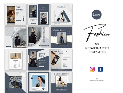 Template Instagram Fashion - Social Media Post abstract branding canva engagement post facebook template fashion instagram fashion post fashion sale graphic design instagram post instagram stories lifestyle marketing fashion modern design sales page social media social media design social media pack social media post vector illustration