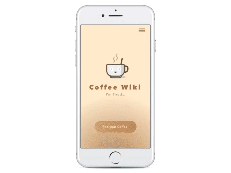 Quick Prototyping Caffé Application appdesign productdesign uxui
