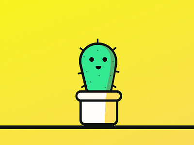Happy Cactus wishes you a nice day! fun illustration sketch