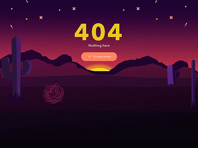 404 Error Page 404 desert error page gradient illustration universe