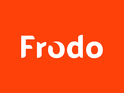 Frodo branding company frodo letters logo lord of the rings lotr marketplace orange shop